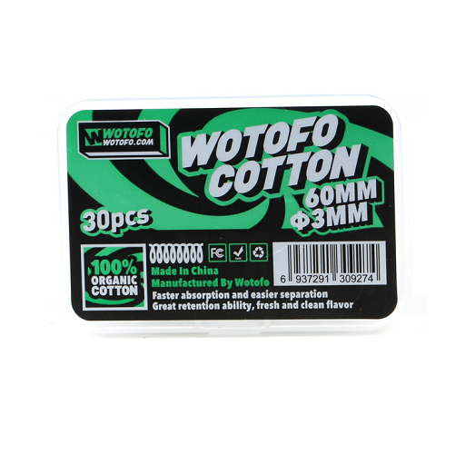 WOTOFO Organic Cotton 3mm - 30pcs